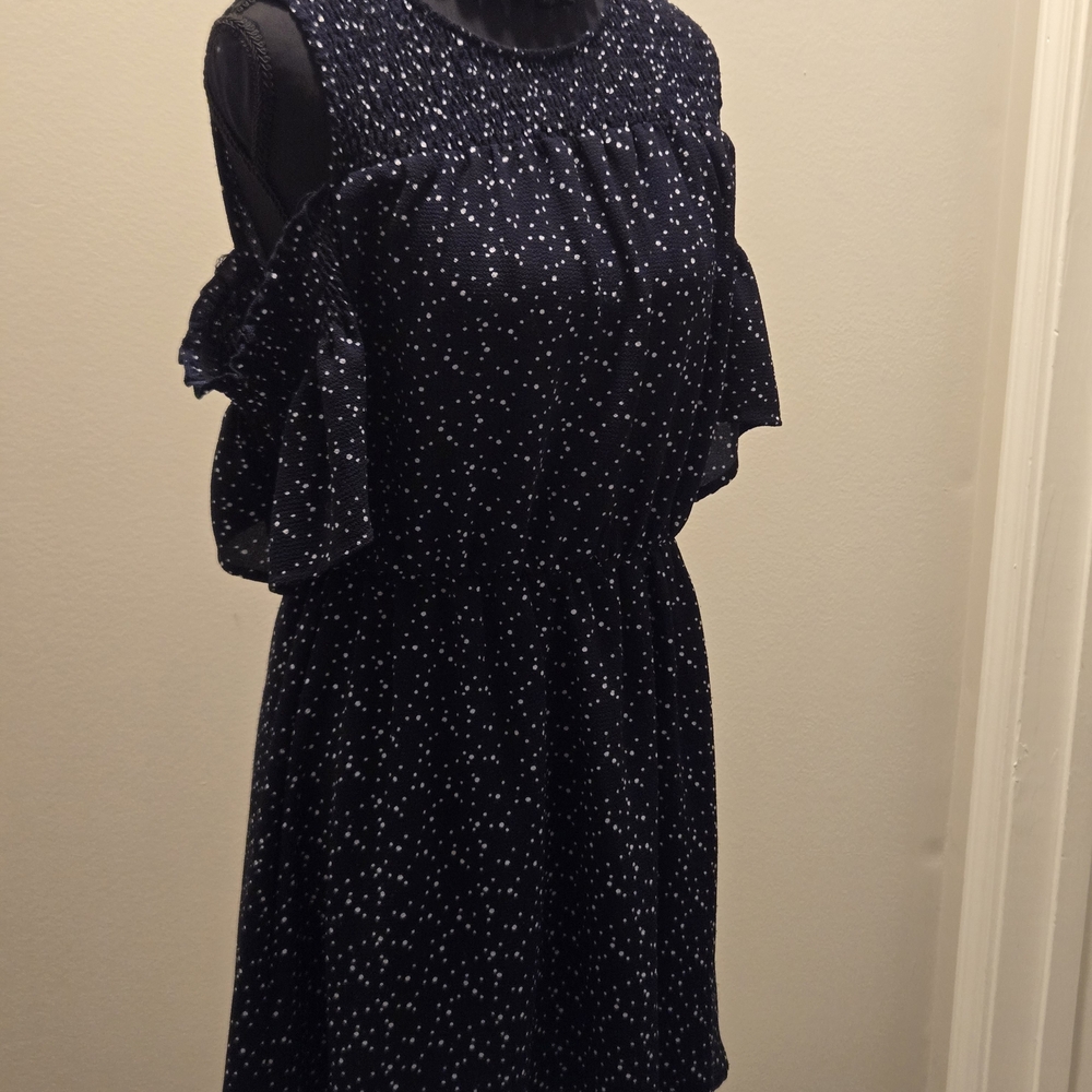 Elegant Black and White Polka Dot Dress